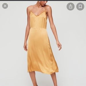 Size 6 Aritzia Mille dress in Cairo gold